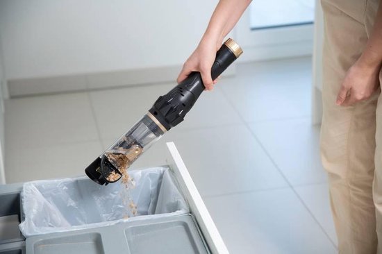 Livington Prime Everyday kabelloser Handstaubsauger ohne Beutel – Handstaubsauger mit einer Leistung von 90 Watt – inkl. 3 Aufsätze – schwarz