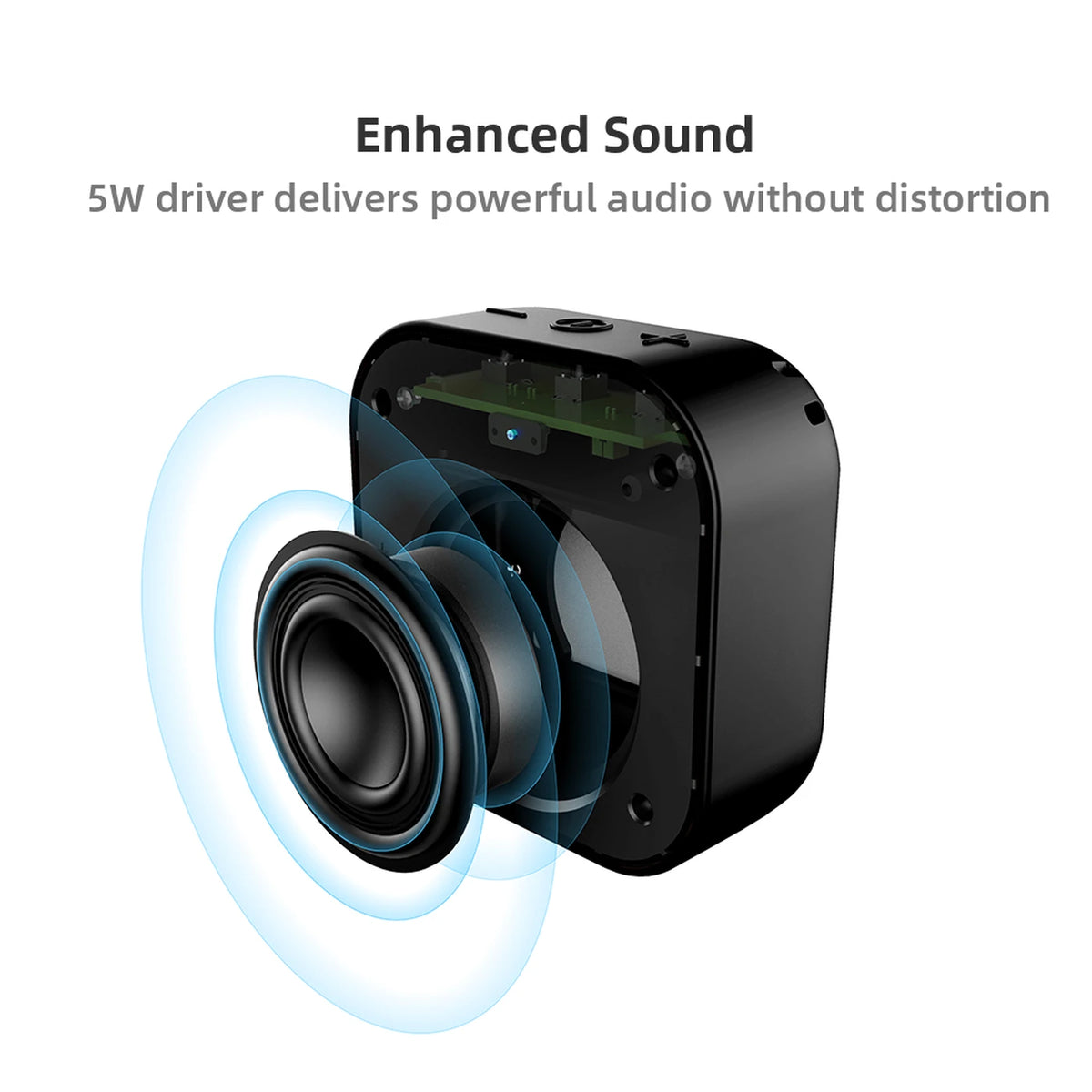 Mifa A1 Bluetooth-Lautsprecher – Mini-Stereo-Lautsprecher – wasserdicht – Freisprecheinrichtung – 85 × 46 × 86 mm – Schwarz