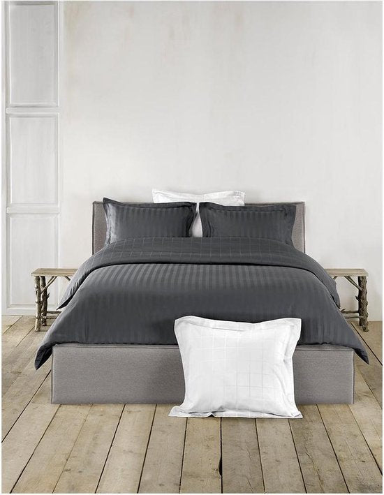 De Witte Lietaer Bettbezug aus Baumwollsatin Zygo – Einzelbett – 240 x 220 cm – Schwarz
