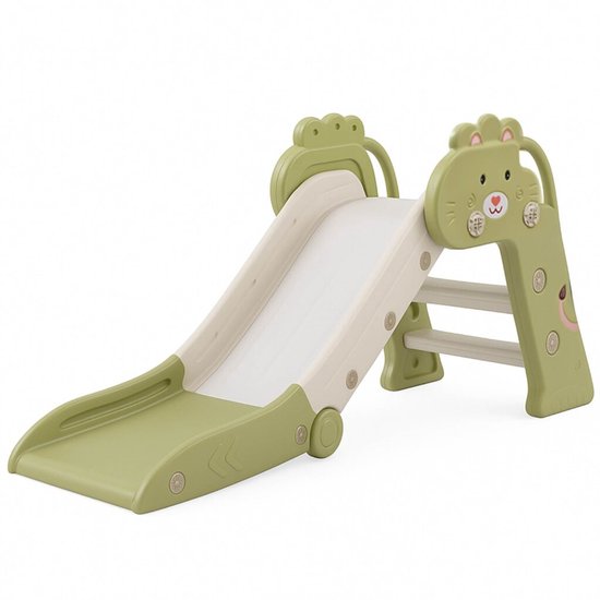 Bambini Slide - Rutsche für Kleinkinder - Rutsche für draußen - Rutsche für drinnen - Spielplatz - faltbar - Grün