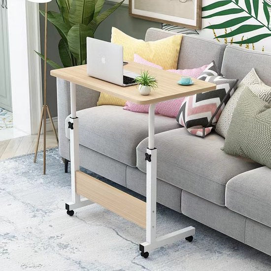 Ceruzo Laptop-Tisch - Mobiler Betttisch - Höhenverstellbar 80cm-Home Office -60x40cm-Holzoptik