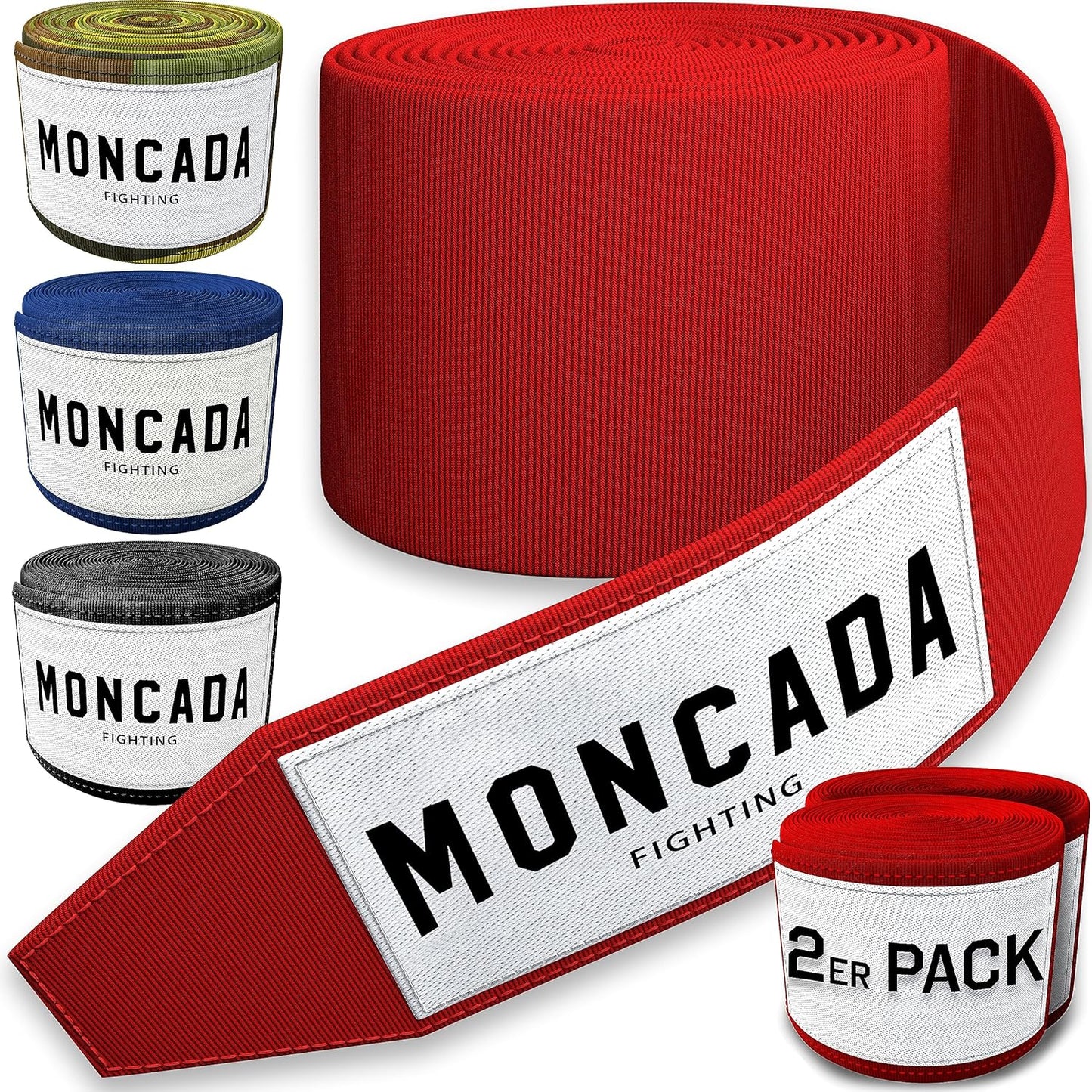 Moncada Fighting Boxing Bandage - 4m - Rot