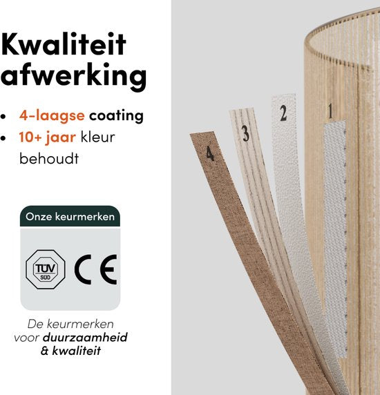 Nolt Deckenleuchte - Deckenleuchte - E27 Lampe - Ländlich - ⌀ 45cm - Jute - Braun