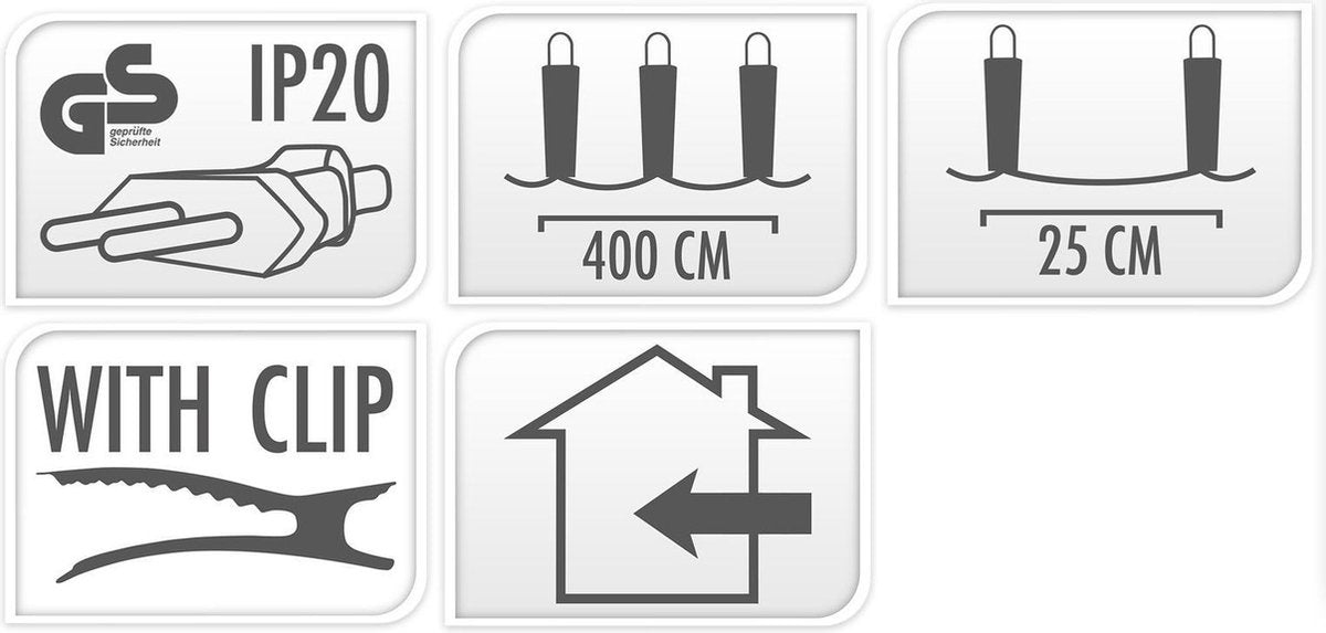 Home & Styling LED Kerzenlichter Lichterkette - 12,2 m - 150 LED - Timer - IP44 - Creme