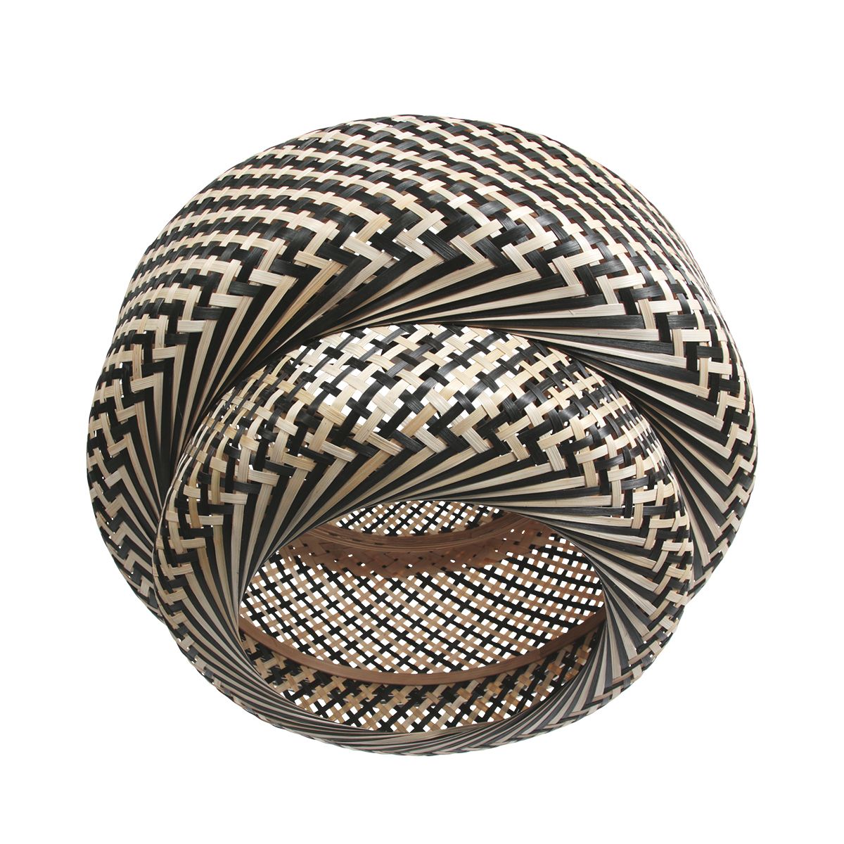 AN Lampenschirm Bamboo 53 × 40 cm - Creme/Schwarz