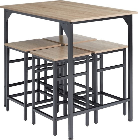 tectake - Bistrotisch-Set / Stehtisch-Set Edinburgh Industrieleuchte - 404307