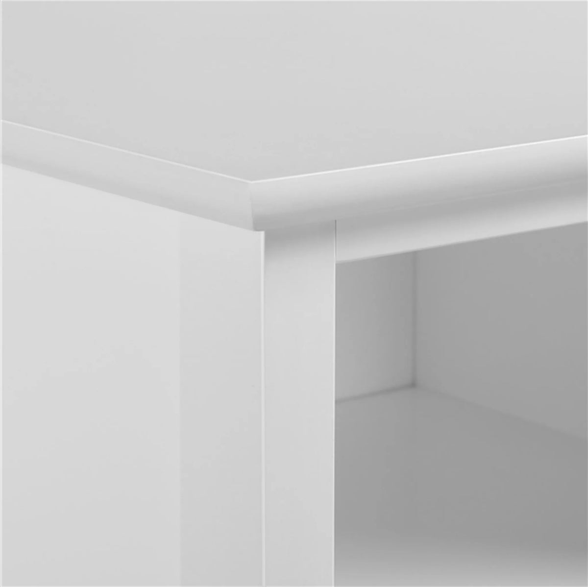 Yaheetech Nachttisch mit 2 Schubladen - 40 x 35 x 60 cm - Mit offener Lagerung und minimalistischem Design und glatten Führungen - Für Schlafzimmer und Wohnzimmer - Weiß E1 MDF