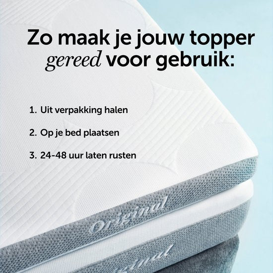 Cloudpillo Original Topper 90x200 – Matratzenauflage – Adaptive Stützschicht – 4-Jahreszeiten – Mit Gummibändern – Matratzenauflage