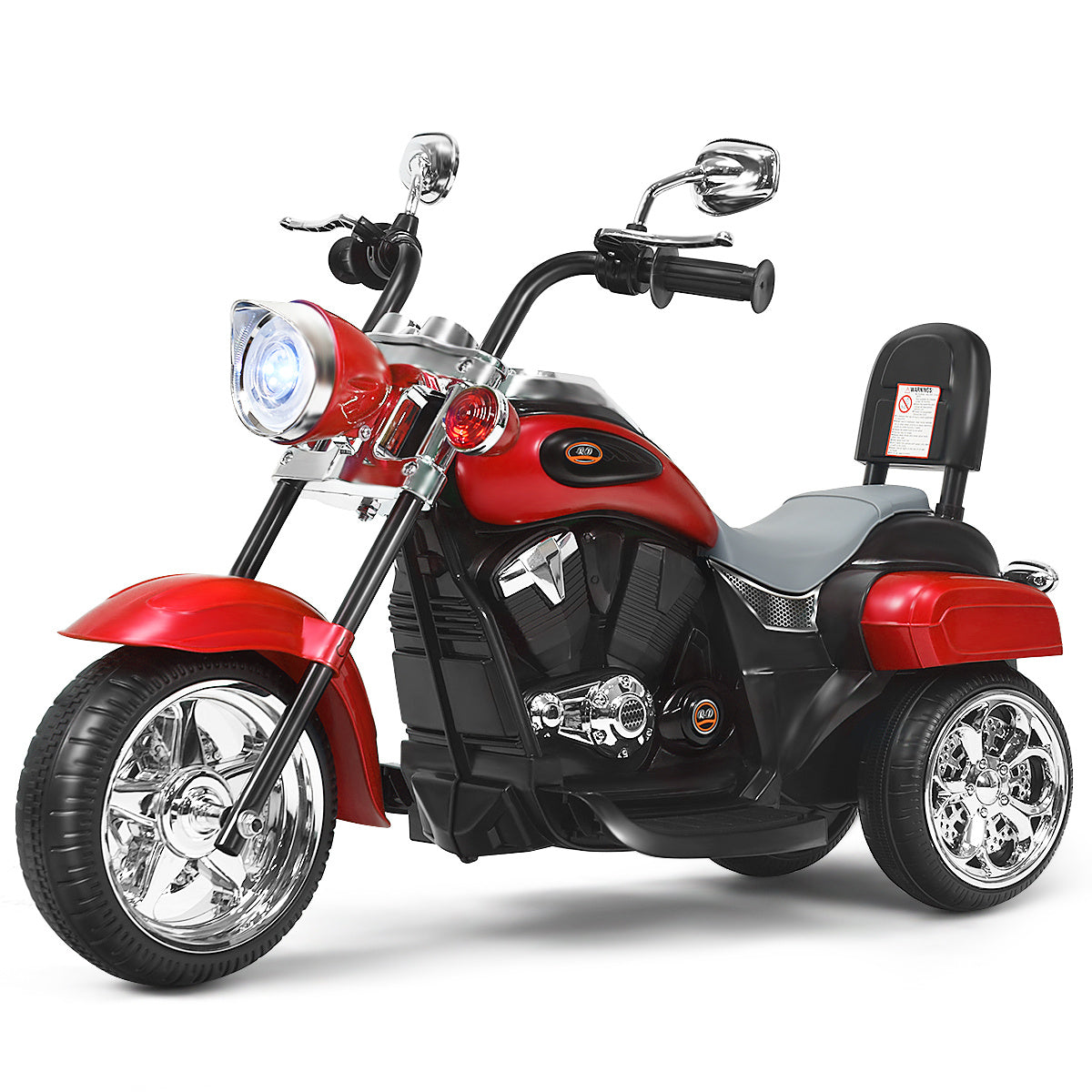 Coast Chopper-Style Motorrad Elektromotorrad Kindermotorrad Motorrad 91 x 48 x 64 cm rot + schwarz