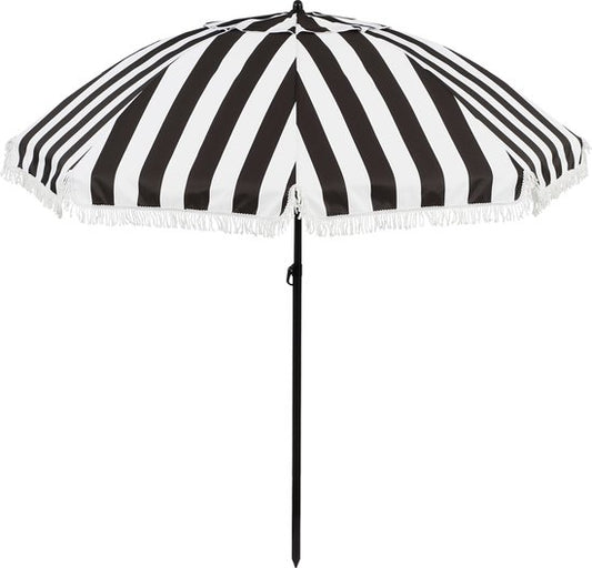 In The Mood Collection Osborn Sonnenschirm - H238 x Ø220 cm - Schwarz, Weiß