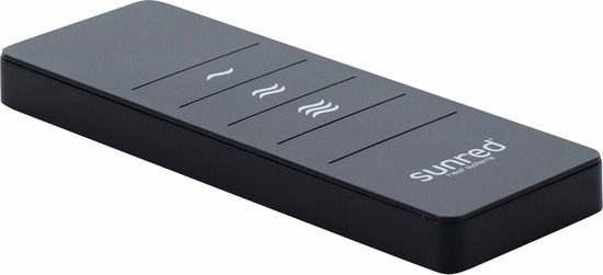 Sunred - Dark line - Schwarz - Wandmodell - Terrassenheizung - Carbon rose gold technology - 2500 W - ECO - 3 Einstellungen - Fernbedienung - Elektroheizung