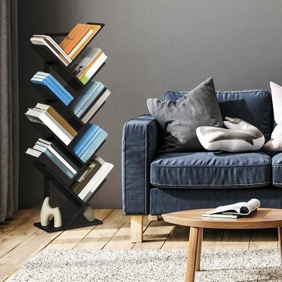Bayt Bücherregal - Bücherregal - Industrieholz - Schwarz - 116x20x34 cm