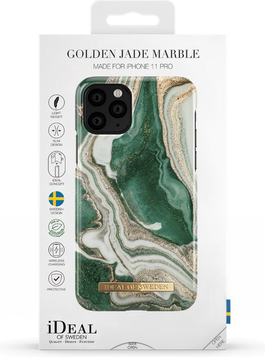 iDeal of Sweden iPhone 11 Pro Backcover Fall - Golden Jade Marmor
