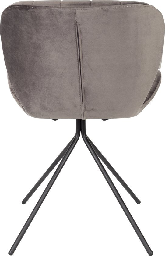 Zuiver OMG Velvet Esszimmerstühle Grau – 2er-Set