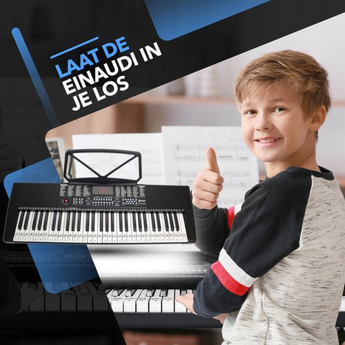 Finesse Keyboard Piano mit Ständer - 61 Tasten - New Orleans Modell - schwarz - 85,9 x 32,2 x 10,4 cm