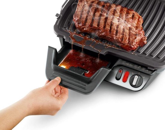 Tefal Ultra Compact 600 Comfort GC3060 Kontaktgrill – Grillmodus – Einstellbare Temperatur – Herausnehmbare Antihaft-Grillplatten – Fettauffangschale – Vertikale Aufbewahrung – 2000 W – Edelstahl
