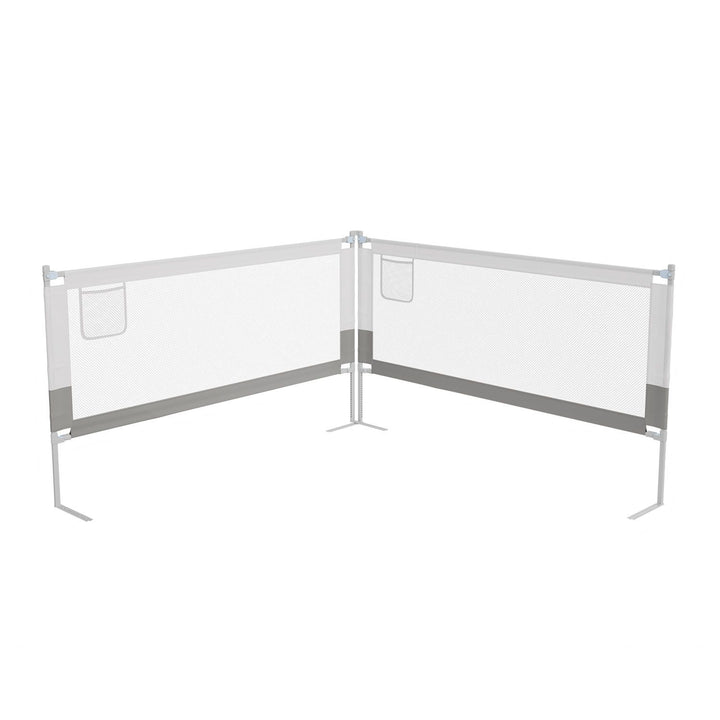 Juskys Bettgitter für Babies - Grau - Höhenverstellbar - 200 x 71-101 cm