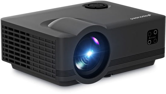 Spoused Beamer - Full-HD - 11.000 Lumen - Streaming von Ihrem Telefon mit WiFi - Mini-Beamer - Schwarz