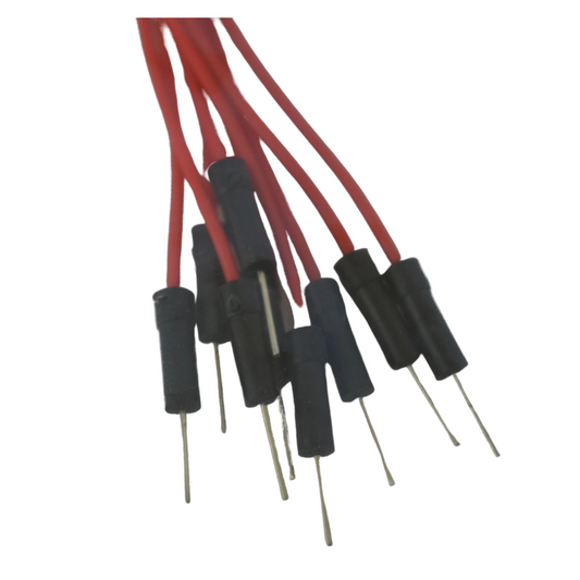Starthilfekabel-Set, 10 Stück / Satz, 20 cm lang, Farbe Rot