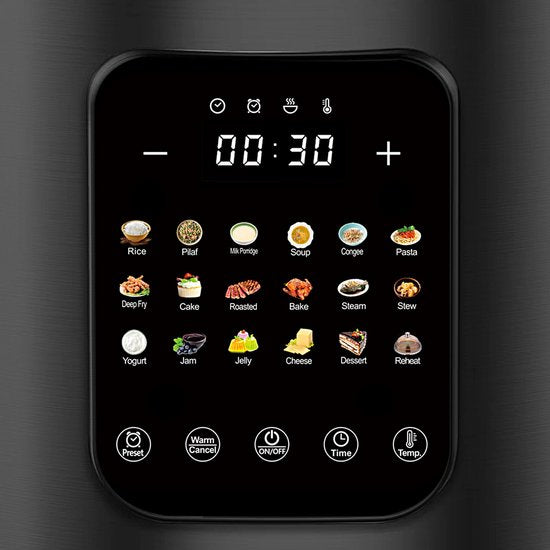 TurboTronic DMC21 Multikocher mit 18 Kochprogrammen – Schwarz