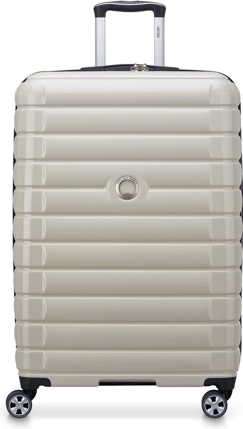 DELSEY PARIS Shadow 5.0 4-Rollen Trolley Koffer - 75 cm - 106L - Hartschalenkoffer - TSA-Schloss - Creme