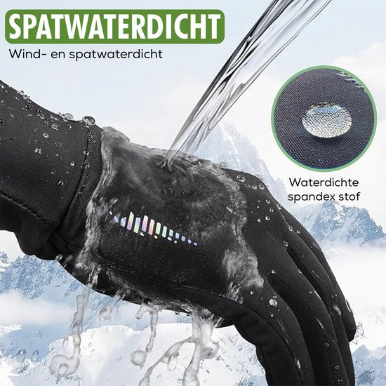 Travelhawk Handschuhe - Spritzwassergeschützte Handschuhe Herren - Handschuhe Damen - Handschuhe Winter - Scooter/Bike - Schwarz