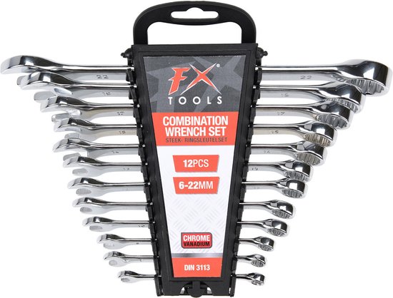 FX Tools Steckschlüsselsatz – 12-teilig – Stahl – 6–22 mm