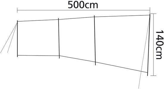 Bo-Camp - Windschutz - Dennis - Mit Fenster - 3 Fächer