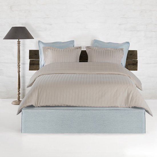De Witte Lietaer Bettbezug Baumwolle Satin Zygo - Twin Jumeaux - 240 x 220 cm - Taupe