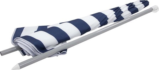 Bo-Camp – Sonnenschirm – Strand – Mit Schwenkarm – Gestreift – Ø 165 cm