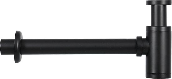 Differnz Helios Waschtisch-Set – 37,5 × 18,5 × 9,5 cm – Rechteckig – 1 Hahnloch rechts – Gerader, mattschwarzer Wasserhahn – Weiß