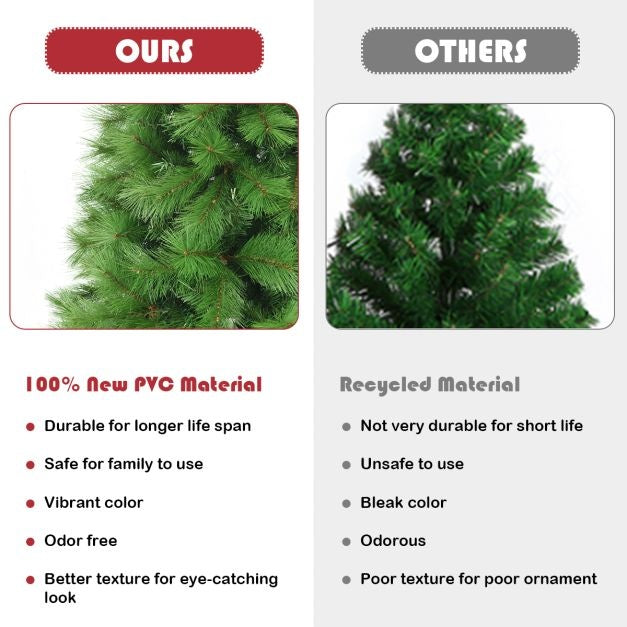 Coast 180 cm künstlicher Weihnachtsbaum Weihnachtsbaum pvc Nadeln künstlicher Baum mit Metallständer grün