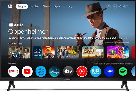 Sharp 32GF3265 – 32-Zoll-Full-HD-QLED-Fernseher mit Google TV – 2024