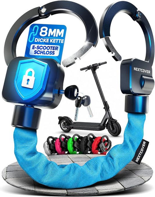 NEXTCOVER E-Scooter-Schloss – Handfessel-Schloss – 90 cm – 3 Schlüssel – wetterfest