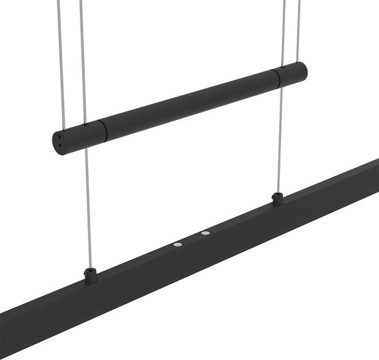 Hängeleuchte Profilo 3318ZW Schwarz, 150 cm breit, höhenverstellbar, von Steinhauer, aus Metall, Kunststoff und Elektronik