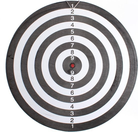 Masterdarts Dartscheibe 45cm x 2 cm mit 2 Pfeil-Sets
