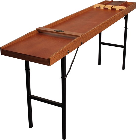 Buffalo Shuffleboard „Allure“ mit klappbaren Beinen – 200 cm – inkl. 30 Scheiben und Aufbewahrungsdeckel