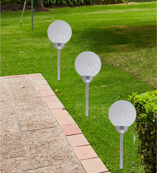 Hortensus - Gartenleuchten - 2er Set - LED - 20x20x51CM - silber