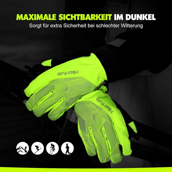 HIKENTURE Winterhandschuhe, wasserdichte Winterradhandschuhe für Damen und Herren, winddichte Skihandschuhe, Radhandschuhe gefüttert mit Langlaufgel, Damen, Herren, Outdoor-Thermo-Wanderhandschuhe