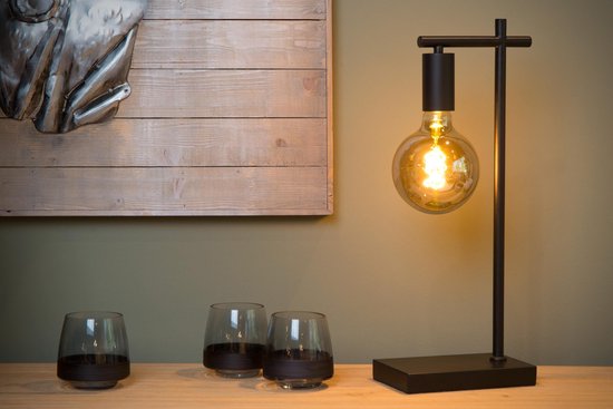 Lucide LEANNE – Tischlampe – 1xE27 – Schwarz