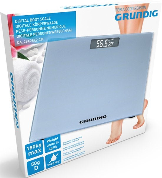 Grundig Waagen - Digitale Personenwaage - von 2 kg bis 180 kg - Grau