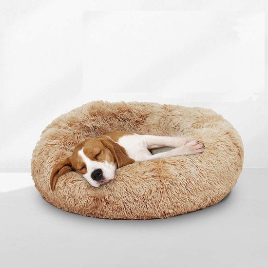 Peaceful Pooch S – flauschiges Hundebett – 58 cm Durchmesser – zusammenklappbar – in verschiedenen Größen erhältlich. Katzenbett – waschbar – herausnehmbare Füllung – entspannt Gelenke und Muskeln – rutschfester Noppenboden