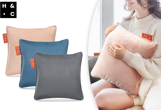 Home&Comfort - Kabelloses Wärmekissen - Velvet Grey - Wiederaufladbar