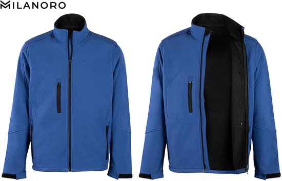 Milanoro - Wind- und wasserdichte Jacken - Jacke mit Kapuze - Navy - XXL