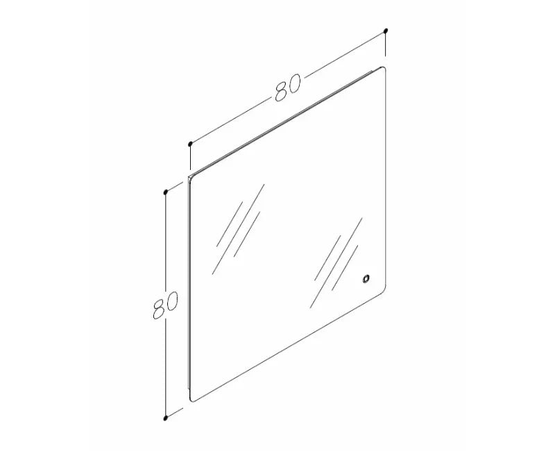 Kame Grace Spiegel mit LED-Beleuchtung – 80 x 120 cm – rechteckig