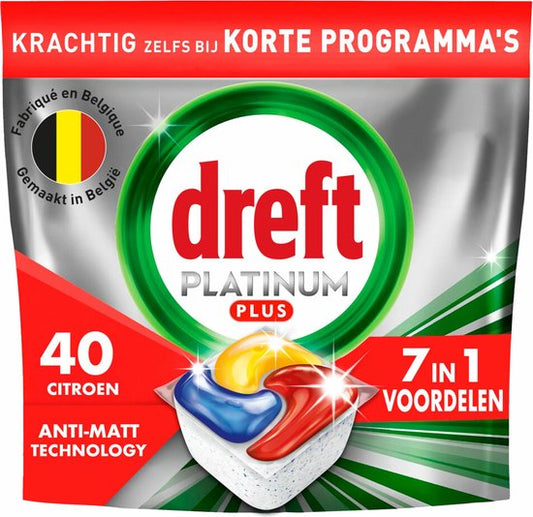 Dreft Spülmaschinentabs Platinum Plus All In One Lemon 40 Stück