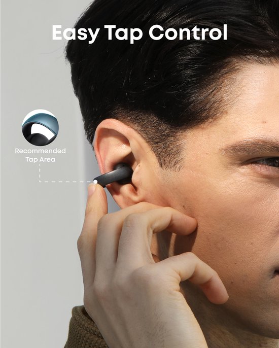 soundcore AeroClip von Anker – Open-Ear-Ohrhörer – Clip-On-Kopfhörer – Adaptiver Tragekomfort – Klare Gespräche dank 4 Mikrofonen und KI – Stabiler Sitz – 12-mm-Treiber für klaren Klang – Open