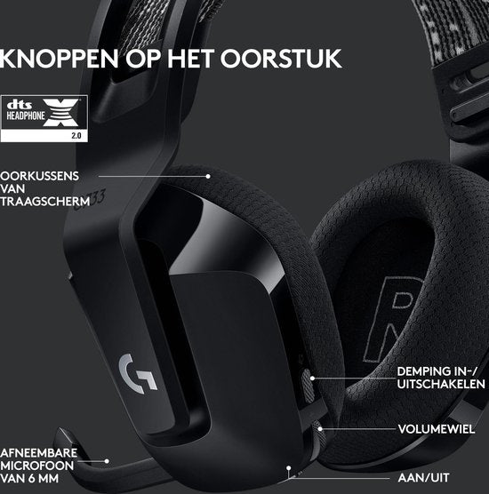 Logitech G733 LIGHTSPEED – Kabelloses Gaming-Headset – PS5/PS4 & PC – Schwarz