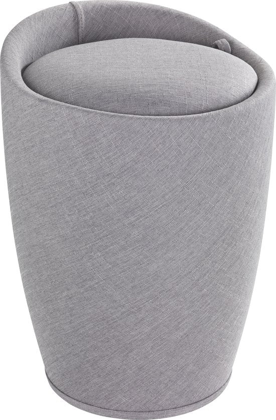 Wäschekorb in Creme mit herausnehmbarem Wäschebeutel / Hocker / Sitz / Hocker