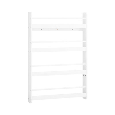 SoBuy Kinderbücherschrank – 4 Einlegeböden – 80 x 12 x 118 cm – Weiß